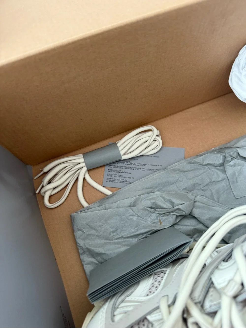 Balenciaga Cream/Tan track Lace-Up Sneakers